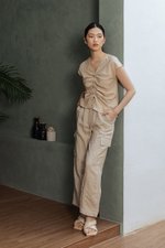 CARMI FRONT RUCHED TOP