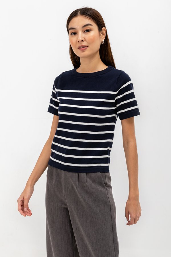 *BACKORDER* ELOWEN KNIT STRIPE TOP