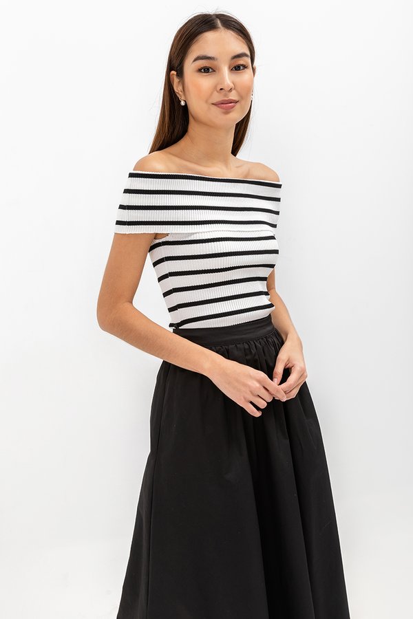 KINOBI OFF SHOULDER STRIPED TOP KINOBI OFF SHOULDER STRIPED TOP
