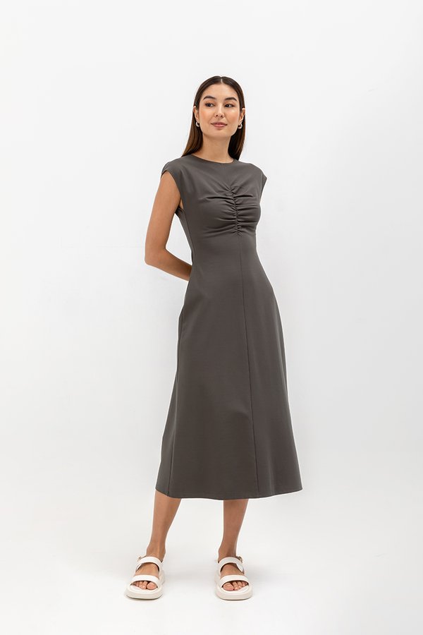 DANIELA RUCHED JERSEY DRESS