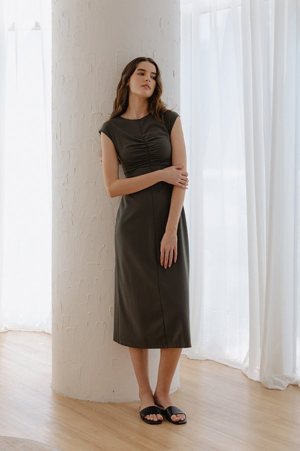 DANIELA RUCHED JERSEY DRESS
