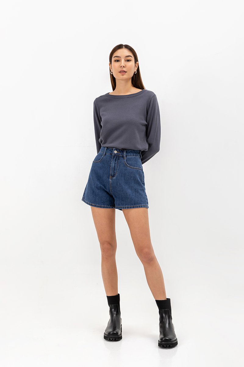 CELESTE BASIC DENIM SHORTS