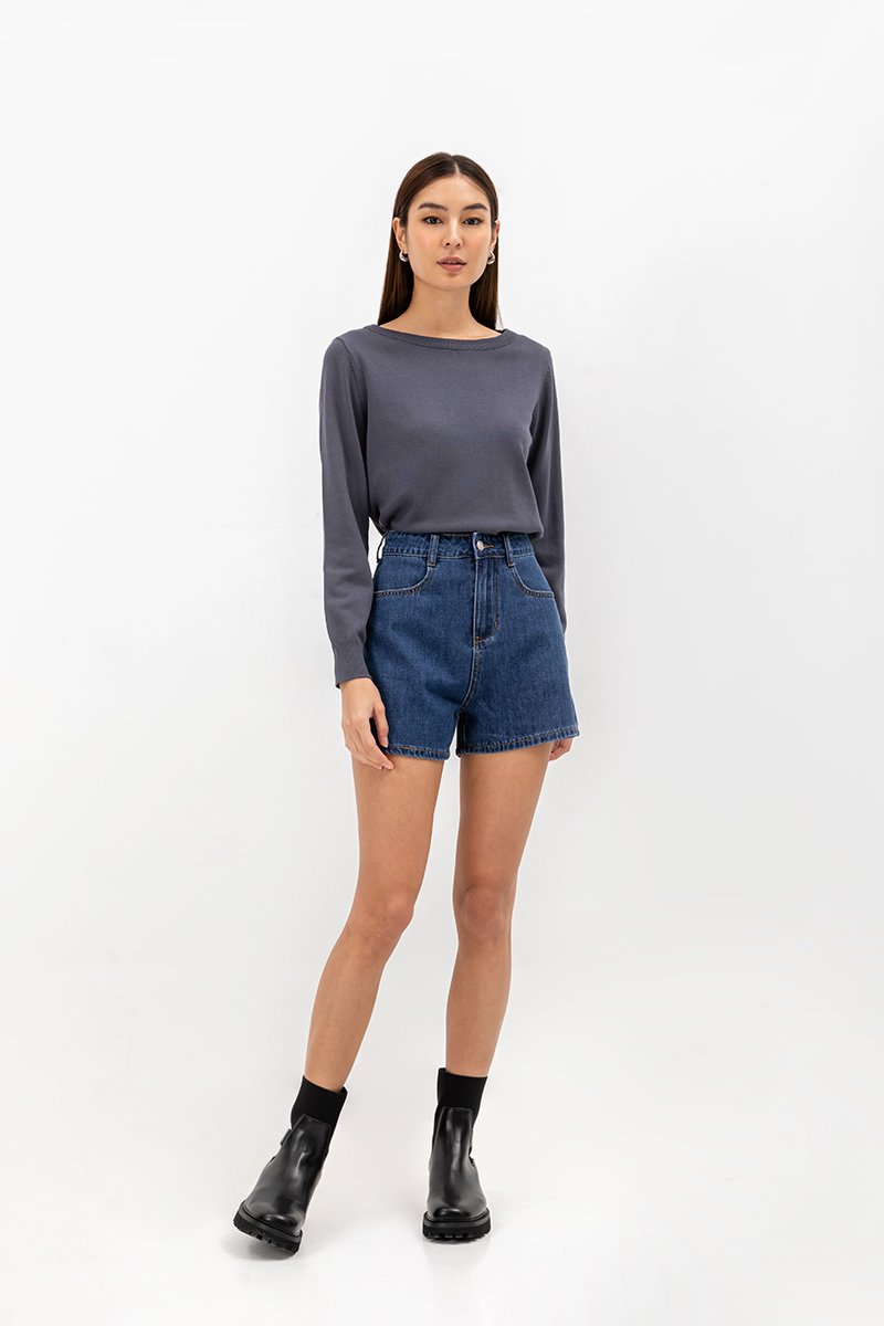 CELESTE BASIC DENIM SHORTS