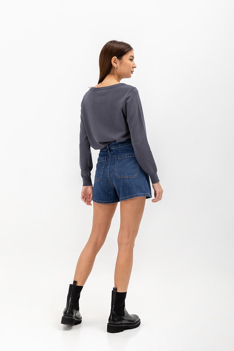 CELESTE BASIC DENIM SHORTS