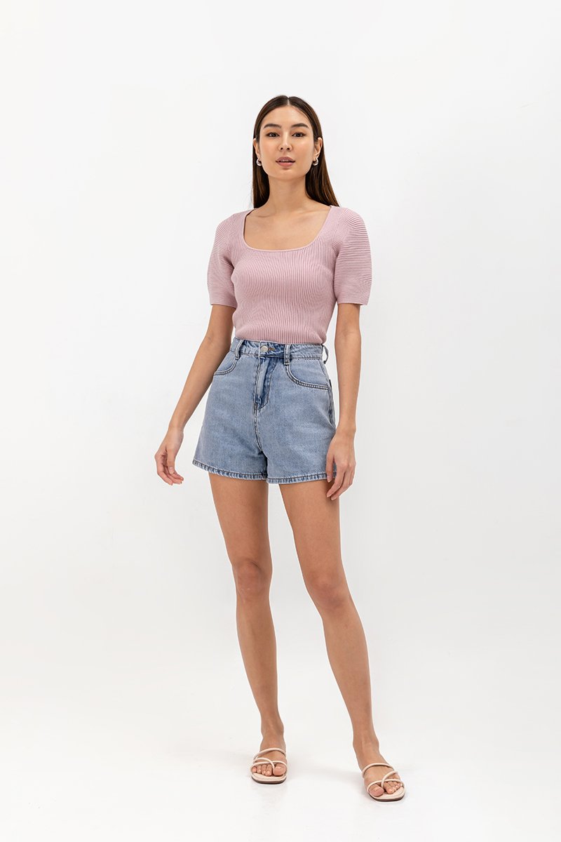 CELESTE BASIC DENIM SHORTS