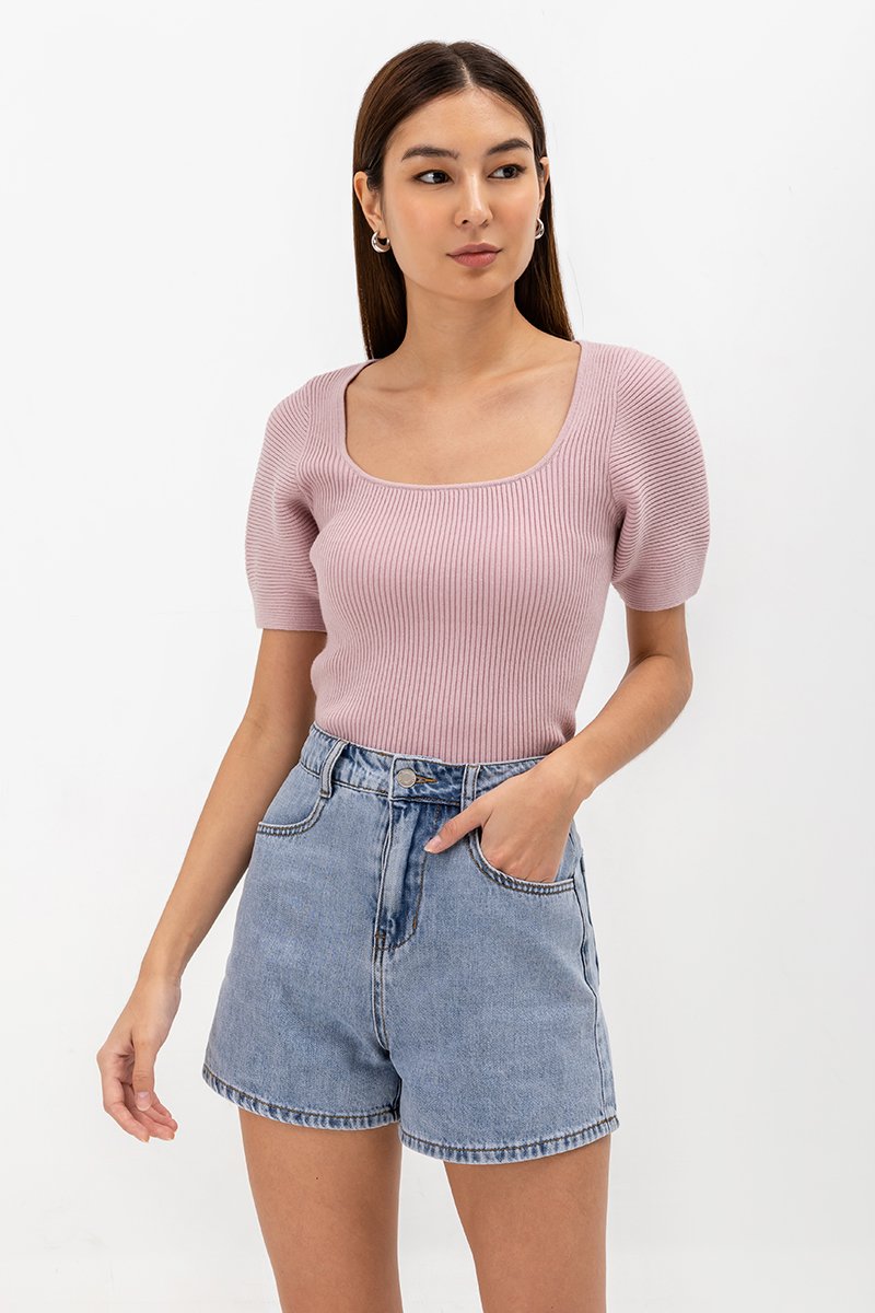 CELESTE BASIC DENIM SHORTS