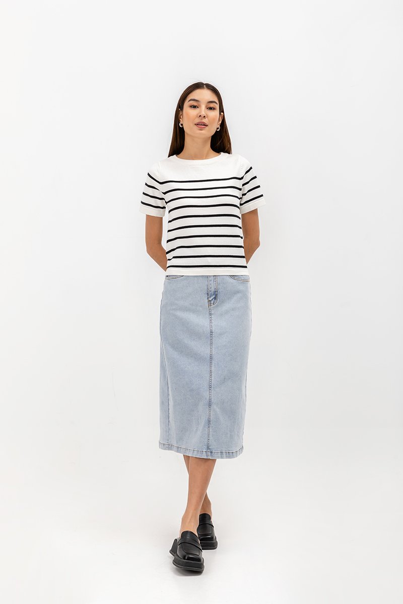 *BACKORDER* ELOWEN KNIT STRIPE TOP