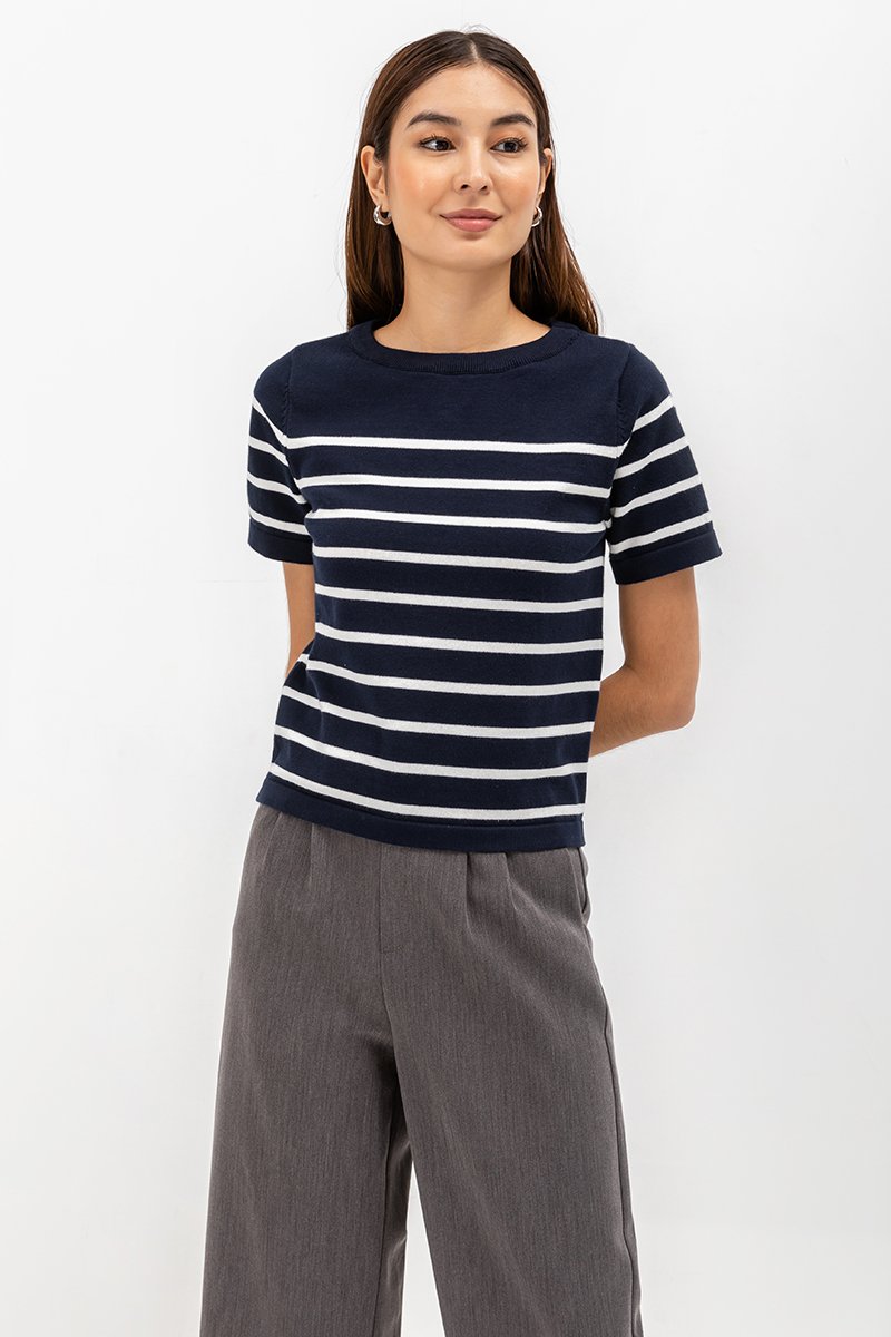 *BACKORDER* ELOWEN KNIT STRIPE TOP