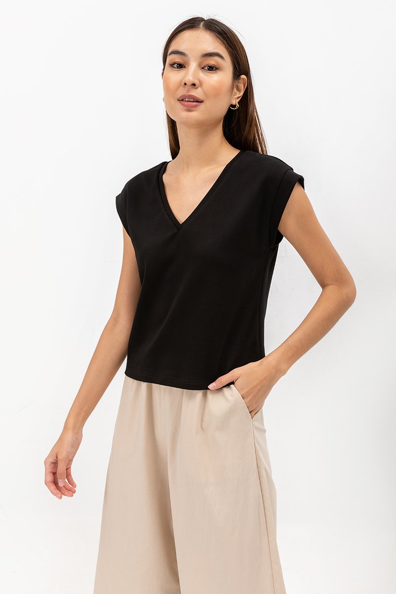 KEZIAH V NECK JERSEY TOP KEZIAH V NECK JERSEY TOP