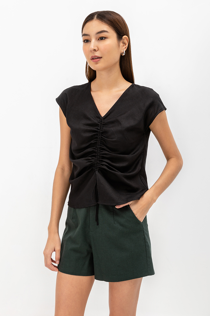 CARMI FRONT RUCHED TOP