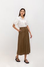 KATNISA BUTTONDOWN PUFF SLEEVE SHIRT