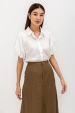 KATNISA BUTTONDOWN PUFF SLEEVE SHIRT