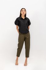 KATNISA BUTTONDOWN PUFF SLEEVE SHIRT