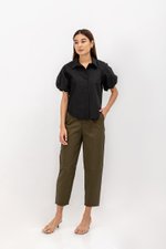 KATNISA BUTTONDOWN PUFF SLEEVE SHIRT