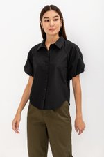 KATNISA BUTTONDOWN PUFF SLEEVE SHIRT