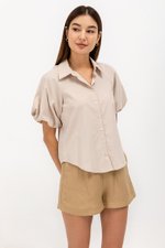 KATNISA BUTTONDOWN PUFF SLEEVE SHIRT