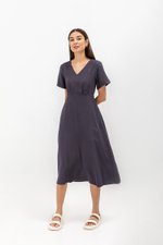 MICHAA V NECK MIDI DRESS MICHAA V NECK MIDI DRESS