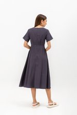 MICHAA V NECK MIDI DRESS MICHAA V NECK MIDI DRESS