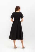 MICHAA V NECK MIDI DRESS MICHAA V NECK MIDI DRESS