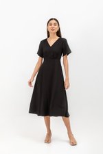 MICHAA V NECK MIDI DRESS MICHAA V NECK MIDI DRESS