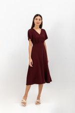 MICHAA V NECK MIDI DRESS MICHAA V NECK MIDI DRESS