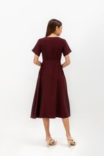 MICHAA V NECK MIDI DRESS MICHAA V NECK MIDI DRESS