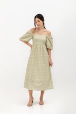 KHARI PRINTED PUFF SLEEVE DRESS KHARI PRINTED PUFF SLEEVE DRESS