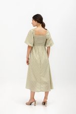 KHARI PRINTED PUFF SLEEVE DRESS KHARI PRINTED PUFF SLEEVE DRESS
