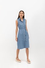 VERENA BUTTONDOWN DENIM MIDI SHIRT DRESS