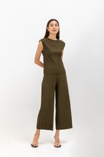 SALOME PLEATED ELASTIC PANTS