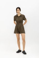 NEENA BUTTONDOWN SHIRT ROMPER NEENA BUTTONDOWN SHIRT ROMPER