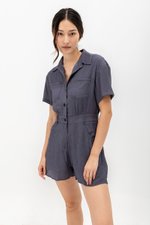 NEENA BUTTONDOWN SHIRT ROMPER NEENA BUTTONDOWN SHIRT ROMPER
