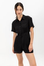 NEENA BUTTONDOWN SHIRT ROMPER NEENA BUTTONDOWN SHIRT ROMPER