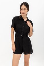 NEENA BUTTONDOWN SHIRT ROMPER NEENA BUTTONDOWN SHIRT ROMPER