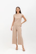 VALDIS PLEATED CAP SLEEVE TOP