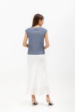 VALDIS PLEATED CAP SLEEVE TOP