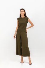 VALDIS PLEATED CAP SLEEVE TOP