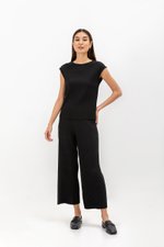 VALDIS PLEATED CAP SLEEVE TOP
