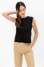 CARMINIA BACK KEYHOLE KNIT TOP CARMINIA BACK KEYHOLE KNIT TOP