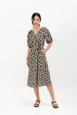 BETSY GEOMETRIC PRINT DRESS BETSY GEOMETRIC PRINT DRESS