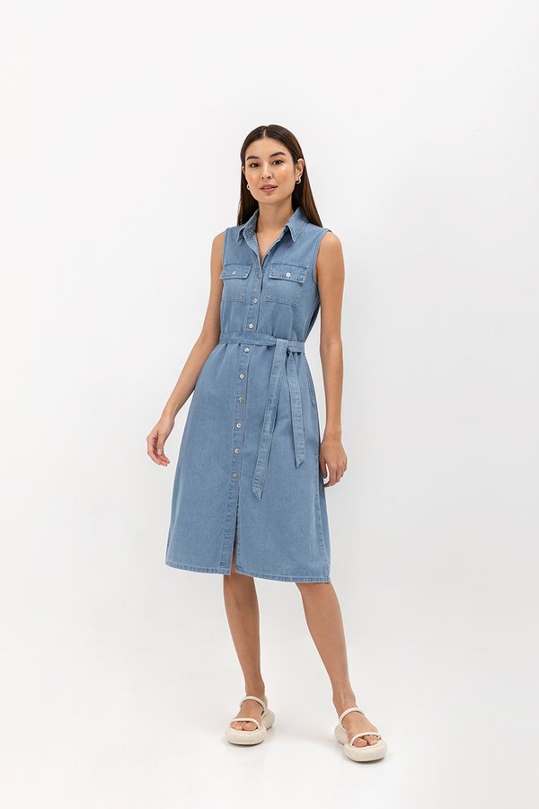 VERENA BUTTONDOWN DENIM MIDI SHIRT DRESS VERENA BUTTONDOWN DENIM MIDI SHIRT DRESS