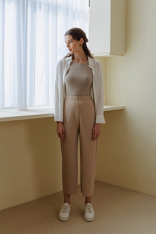 SALOME PLEATED ELASTIC PANTS