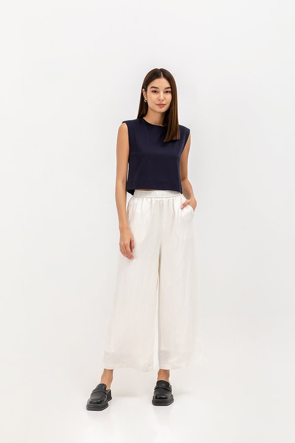 HENRY LINEN ELASTIC PANTS