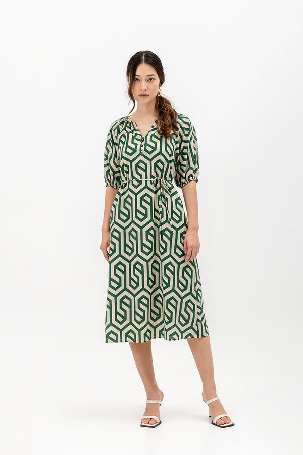 BETSY GEOMETRIC PRINT DRESS