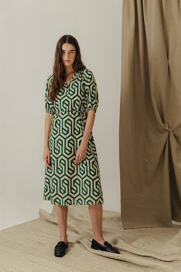 BETSY GEOMETRIC PRINT DRESS