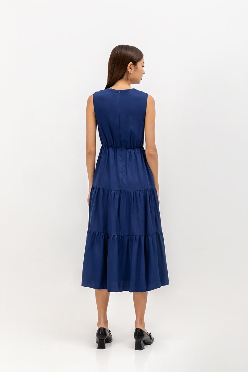 CECILIO TIERED TENCEL DRESS