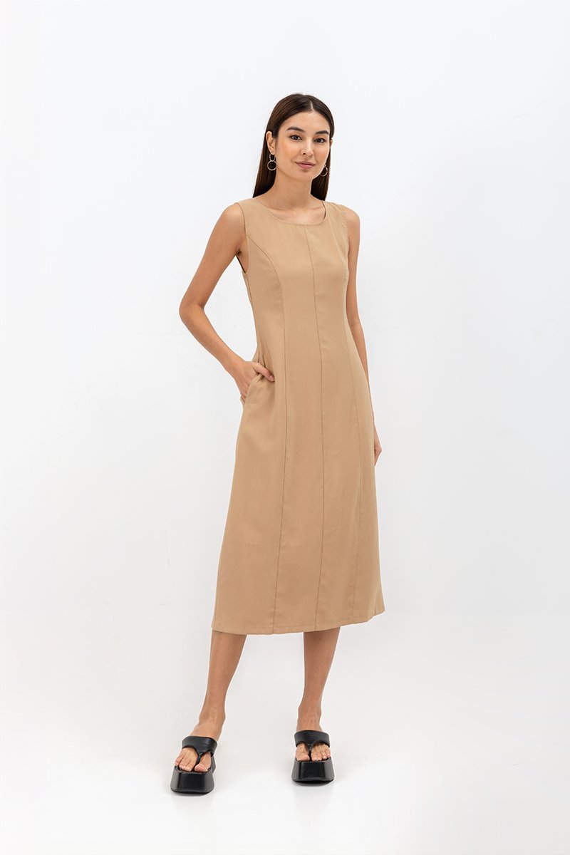 KINORA PANELLED MIDI DRESS