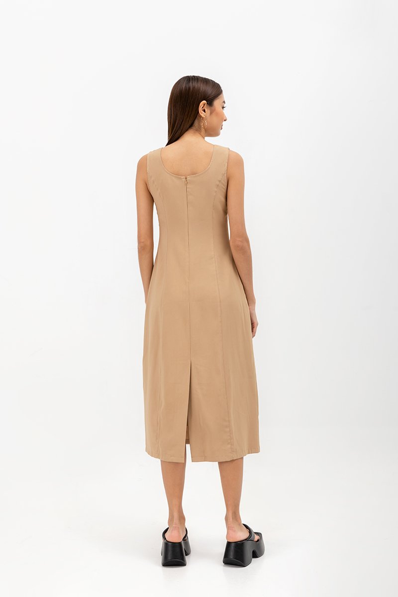 KINORA PANELLED MIDI DRESS