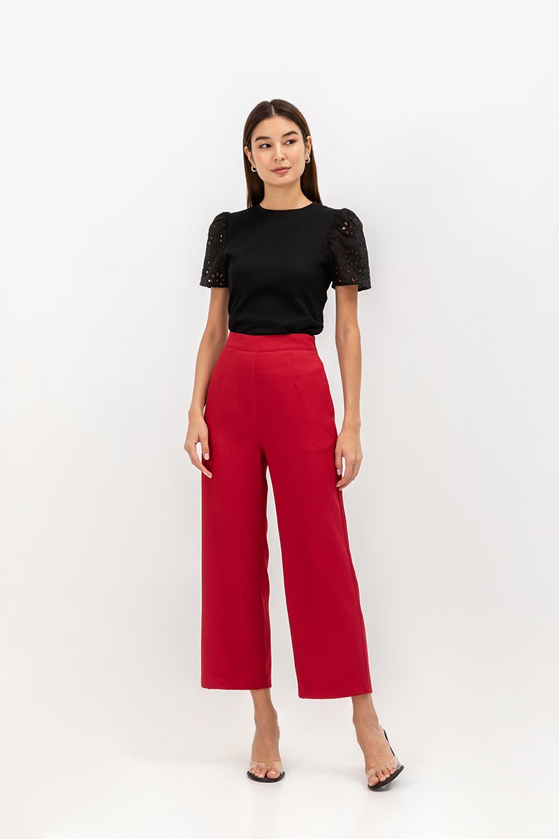 KIRU EYELET SLEEVE TOP