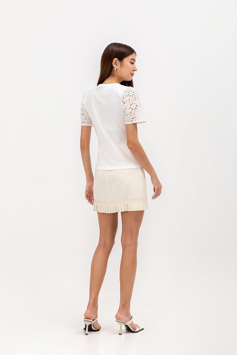 KIRU EYELET SLEEVE TOP